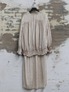 Mutedance 25 autumn and winter V-neck silk dress MD-MD25FW30-beige